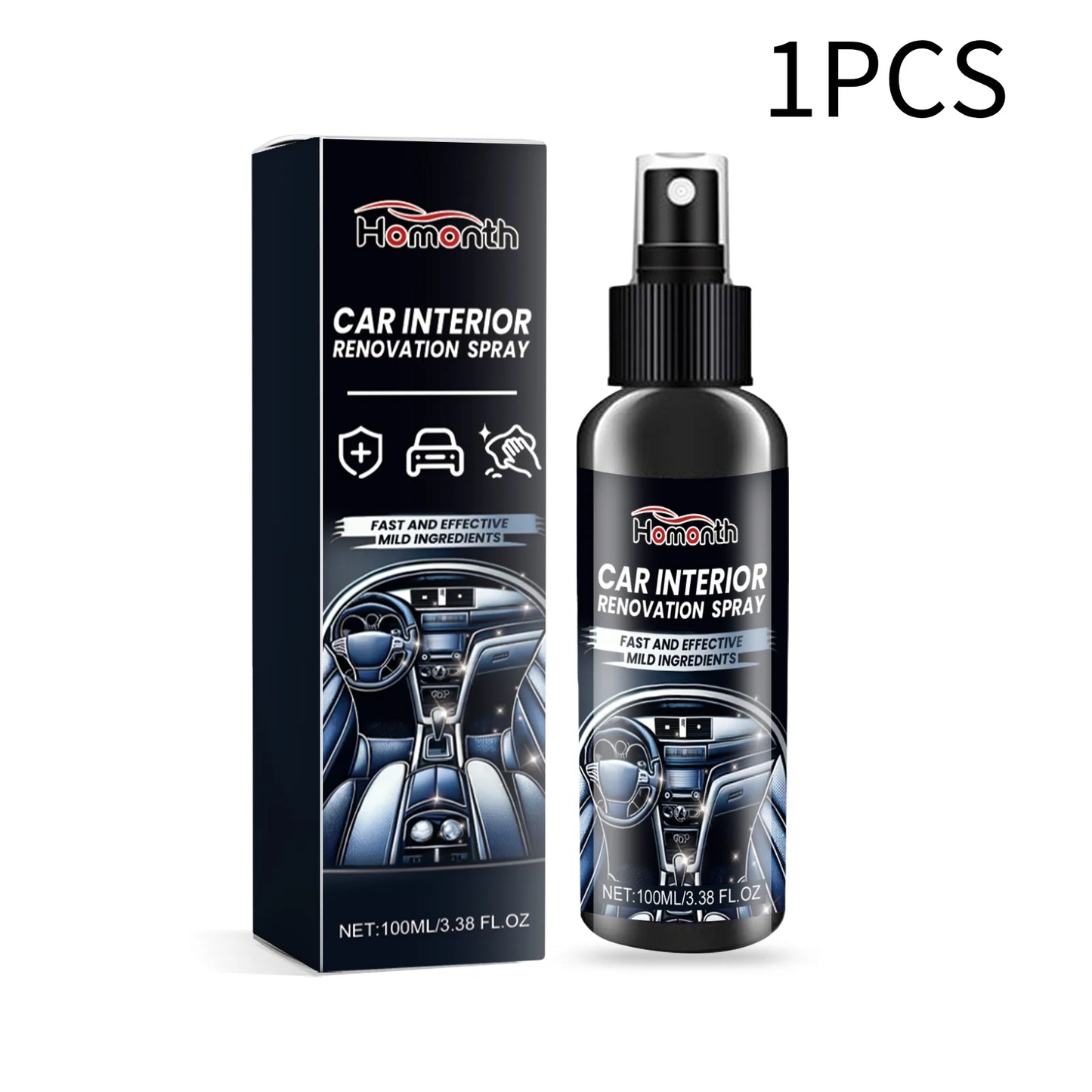 Auto Innenraum Auffrischungsspray 100ml - Sitze & Armaturenbrett Reinigung